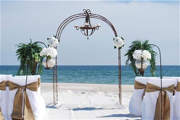 Burlap Beach Wedding Packages Big Day Wedding Arch with Burlap Big Day Weddings
